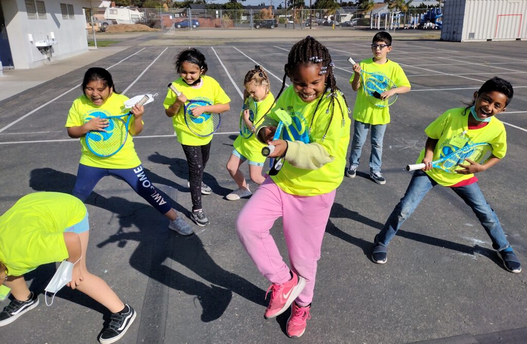 Kids acting silly at Youth Tennis San Diego