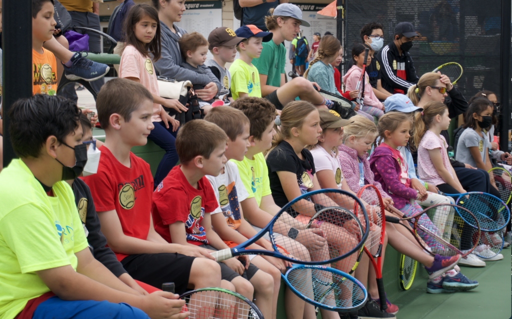 Youth Tennis San Diego kids watching tennis